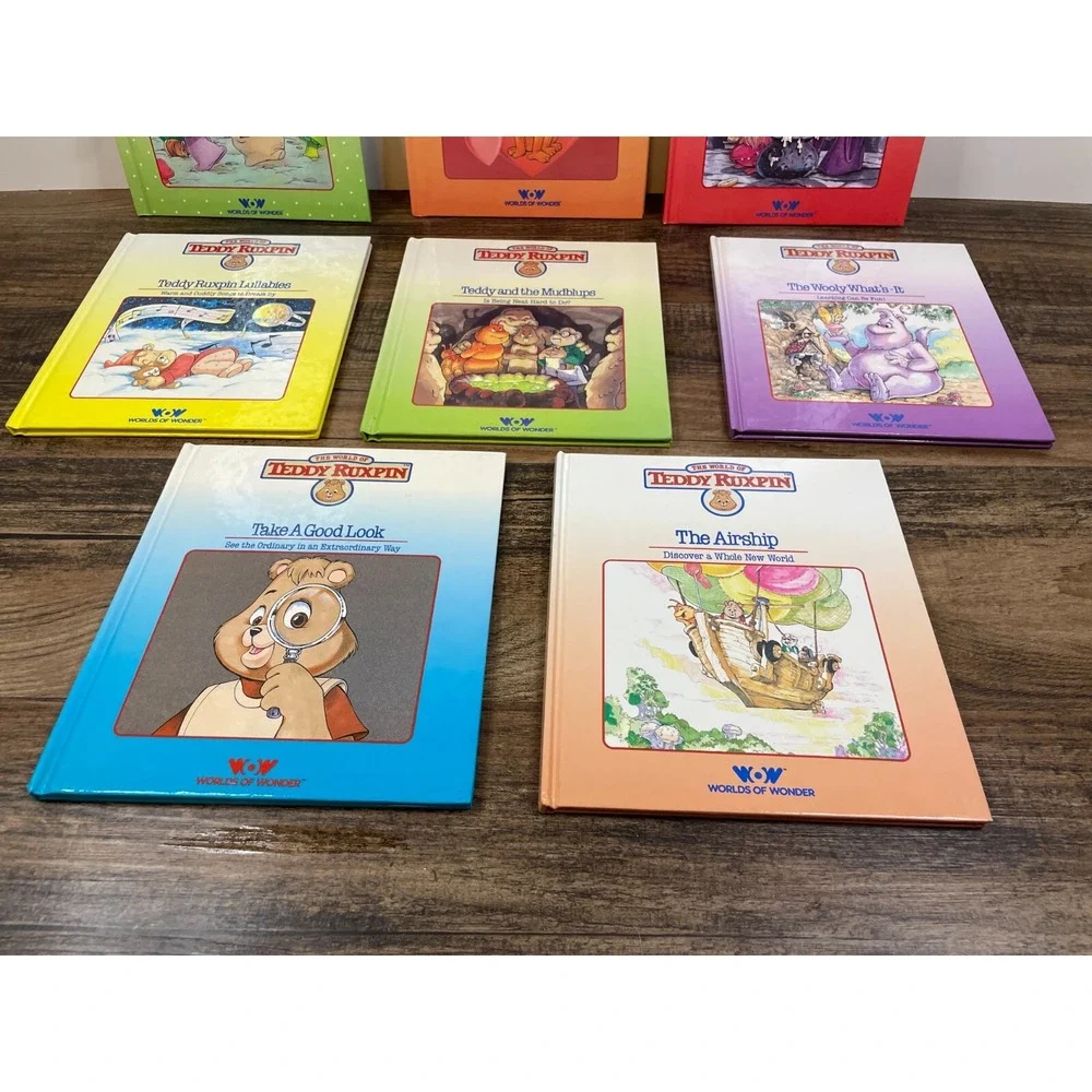 Vintage Lot of 8 Teddy Ruxpin Hardcover Books NO CASSETTES